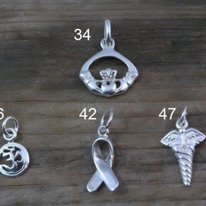 Add Sterling Silver charm. add charm, small silver charm, sterling charm, sterling charms, silver charms image 4