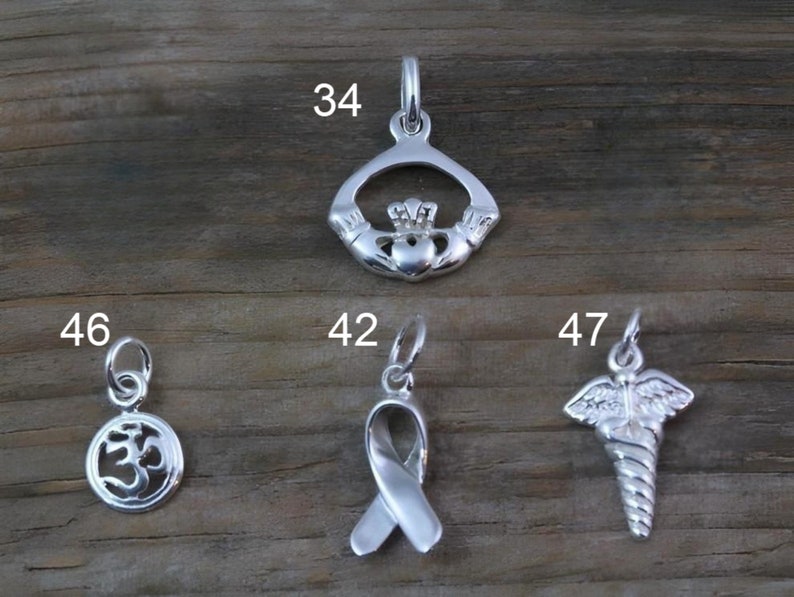 Add Sterling Silver charm. add charm, small silver charm, sterling charm, sterling charms, silver charms image 4