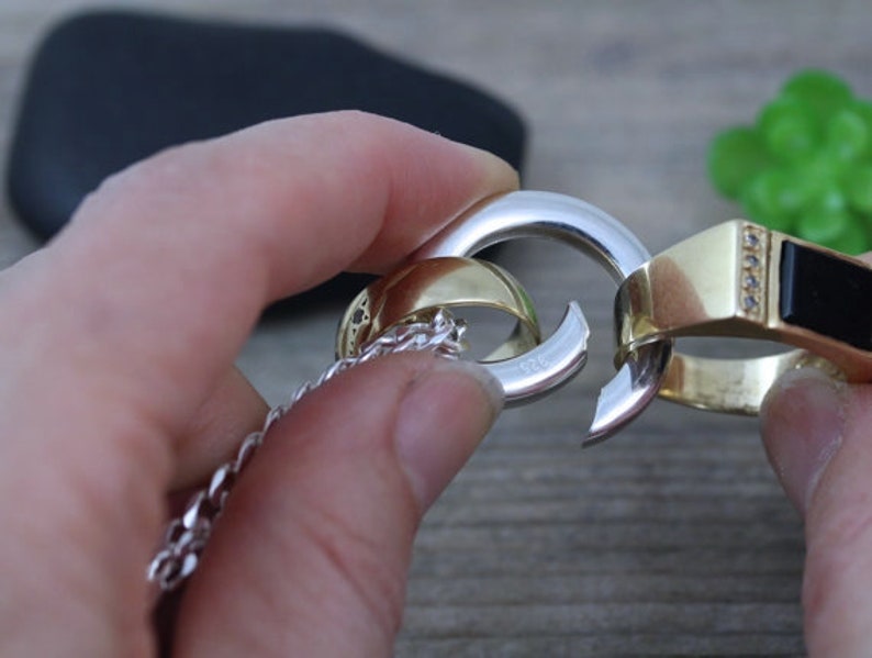 Mens Sterling Silver Ring Holder Necklace CHOOSE Ring Holder Etsy