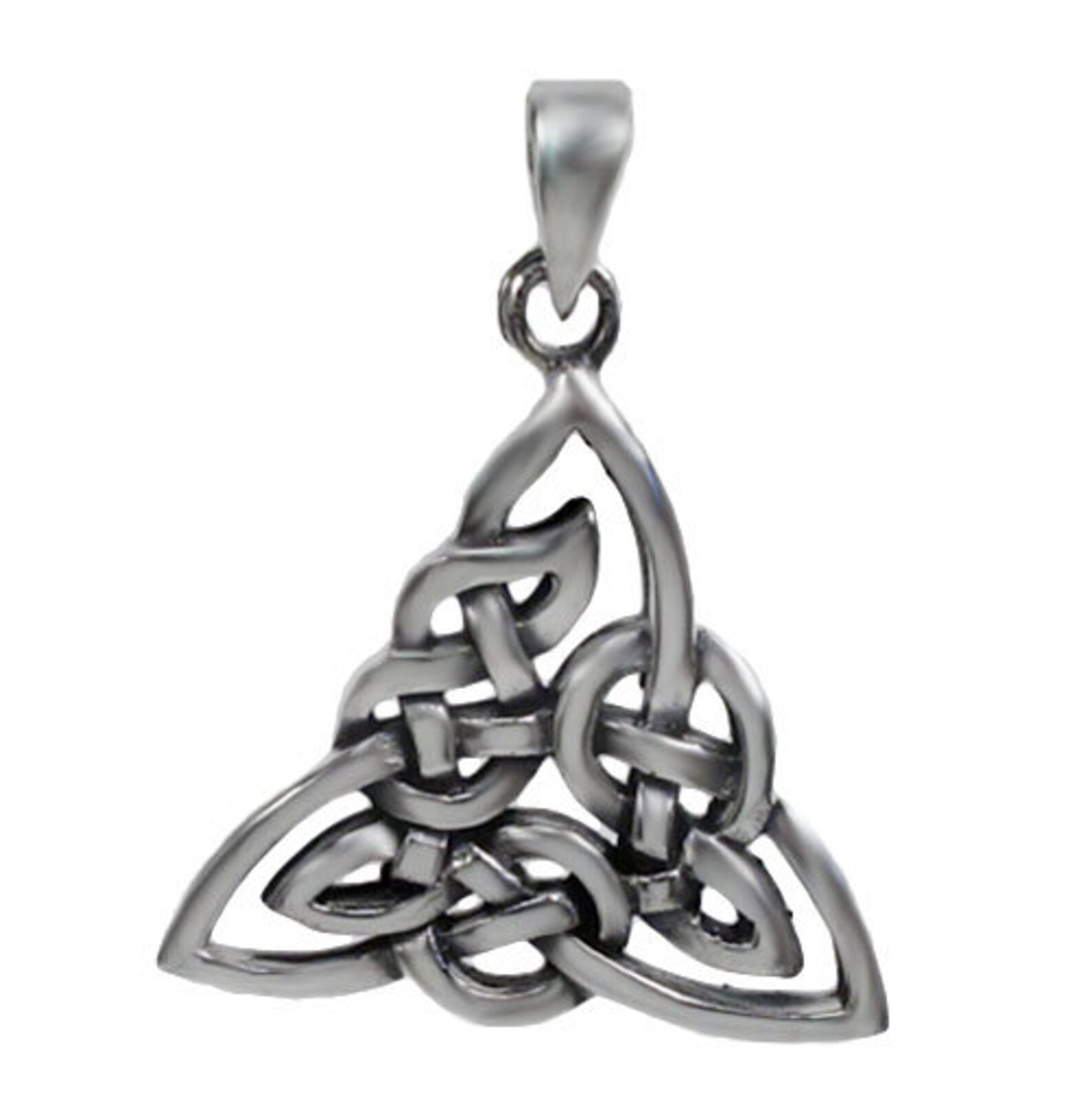 Sterling Silver Celtic Knot Necklace Triquetra Knot Celtic Etsy