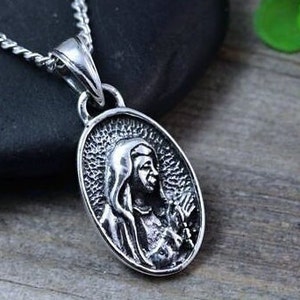 Mary Mother of God Necklace, Virgin Mary necklace, sterling silver. Mother of Jesus Medallion, Choose Chain. Vigin Mary Pemdant necklace