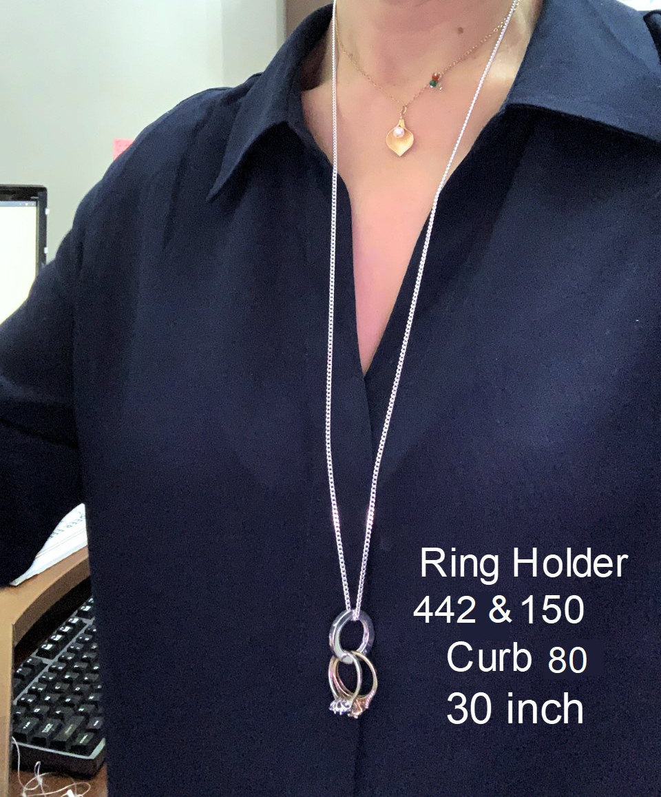 Sterling Silver Ring Holder Necklace Choose Chain. Mens Ring Etsy UK