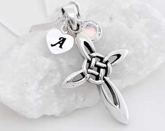Orecchini Celtico A Croce Con Nodo, In Argento Sterling 925, Gioiello Cristiano Per Uomo E Donna