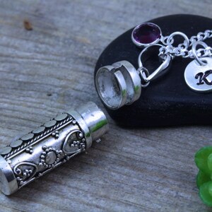 Urn for Ashes Necklace in Sterling Silver, Ash Prayer Box Birthstone ...
