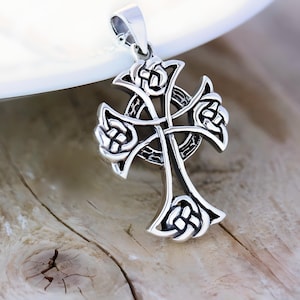 Sterling silver Scottish cross,  Cross sterling silver chain, Celtic cross jewelry, Celtic cross Christian cross, timeless piece. 385