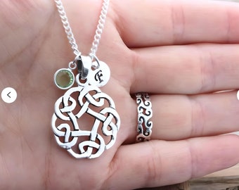 celtic father daughter Celtic Knot Friendship Necklace Sterling  Silver Celtic Knot, Love, friendship symbol, Irish