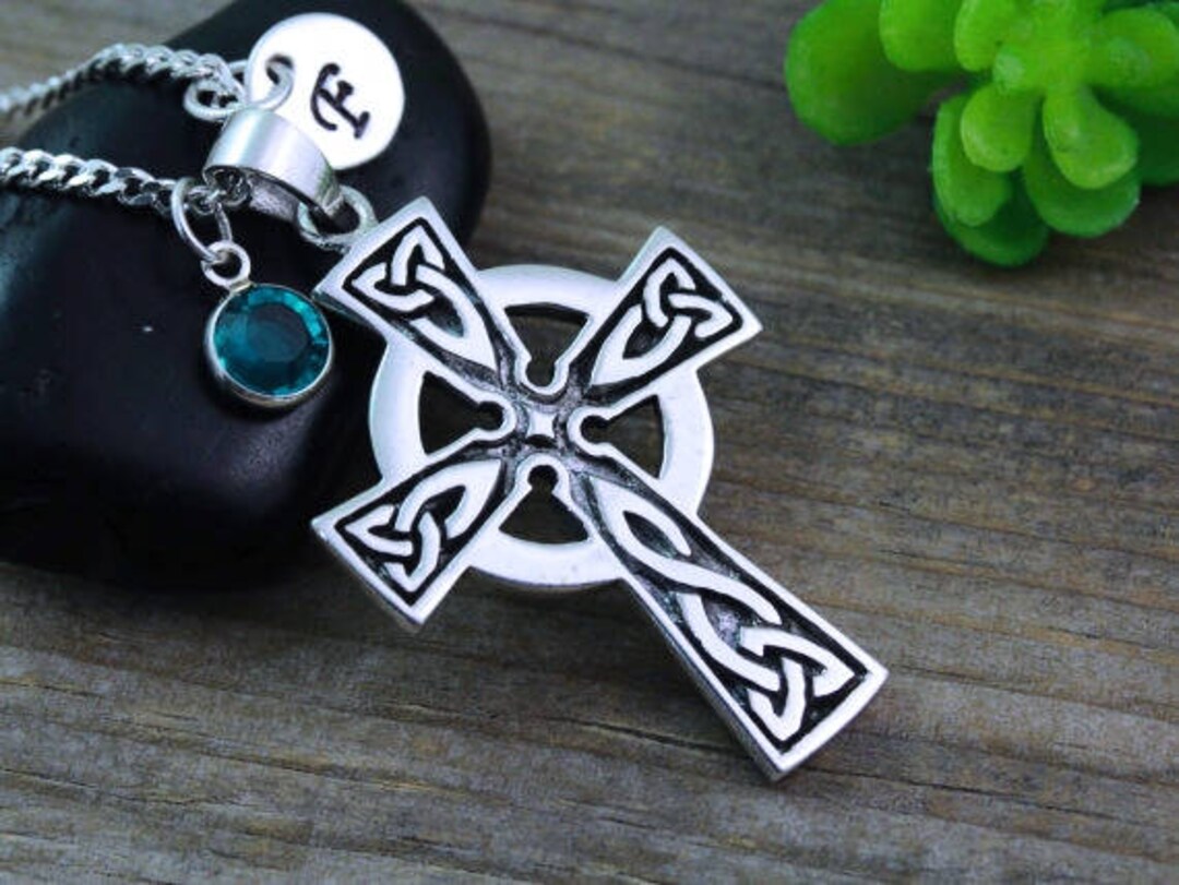 Celtic Cross Necklace Irish Jewelry Sterling Silver Cross - Etsy