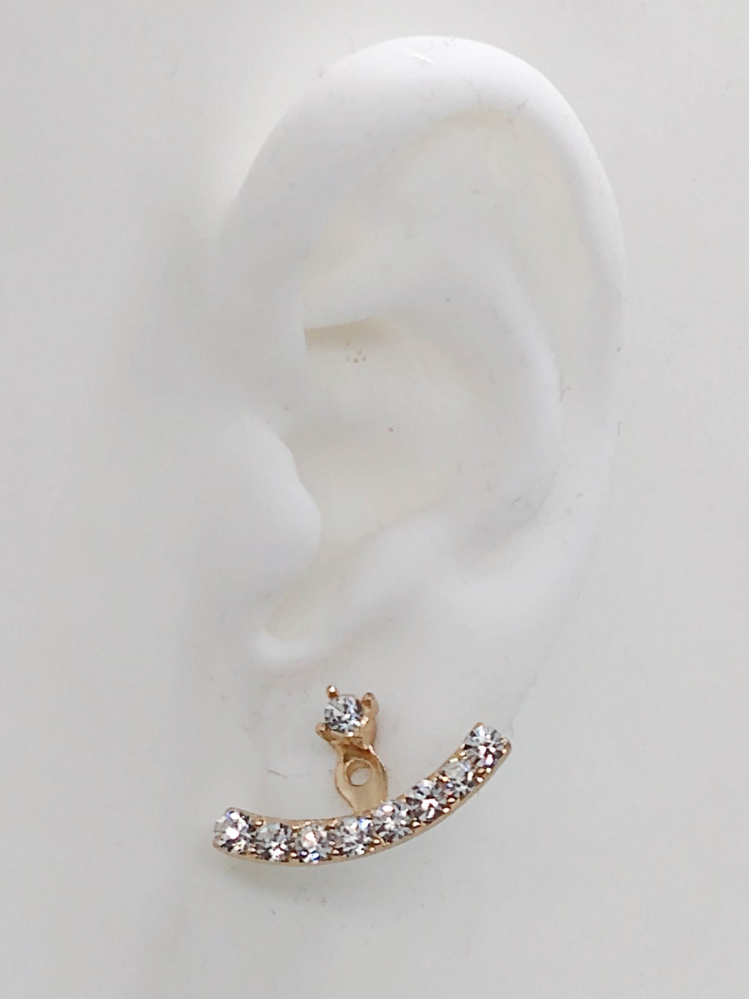 Vintage Ear Lobe Framing Stud Earrings: Silver Tone & Gold Tone - Etsy