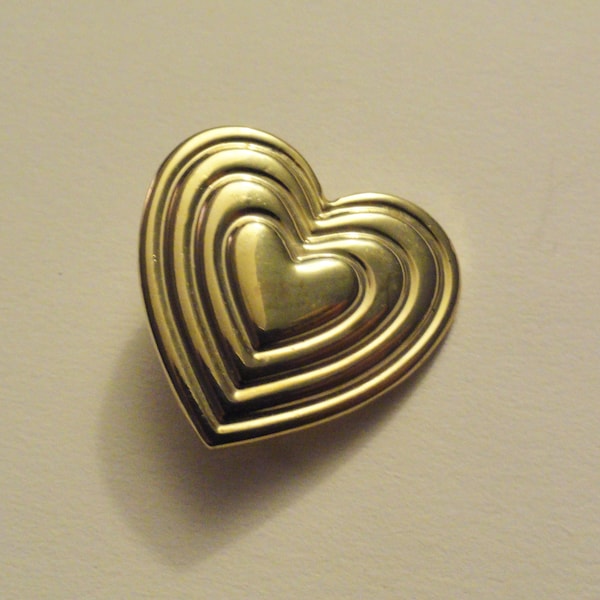 Vintage Variety Club Gold Tone Heart Brooch Pin