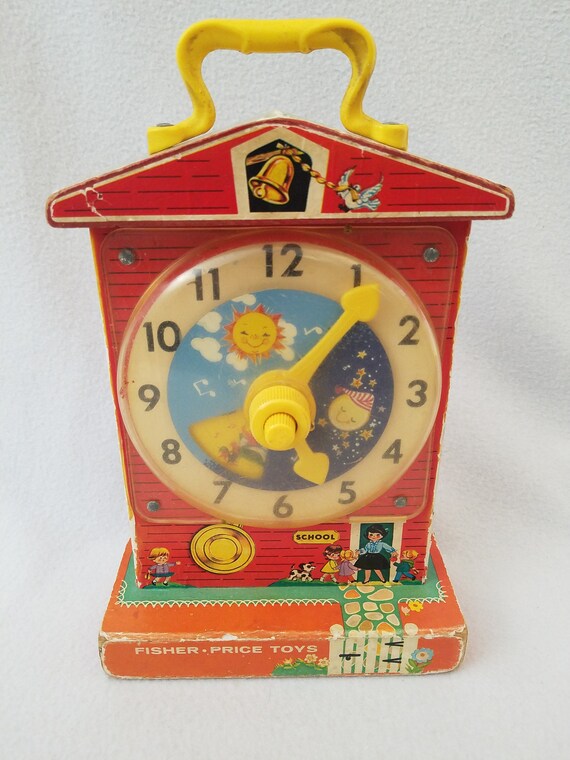 fisher price teaching clock vintage