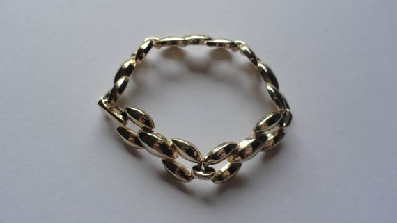 Vintage Gold Tone Metal Bracelet - image 3