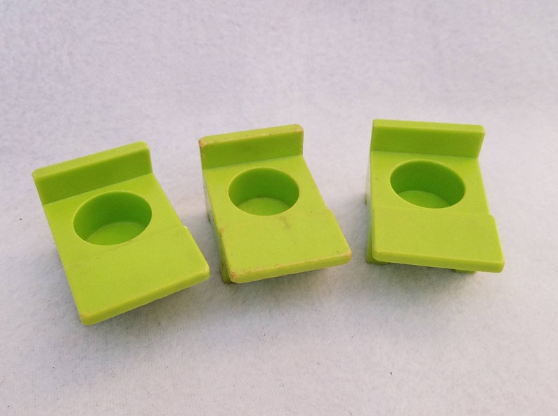 Vintage Fisher Price Little People 3 Green Student Desk Chairs Etsy