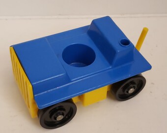 Fisher Price Little People FPLP Blue Yellow TRAM Truck