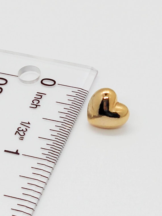 Vintage small gold tone heart shaped metal minima… - image 7