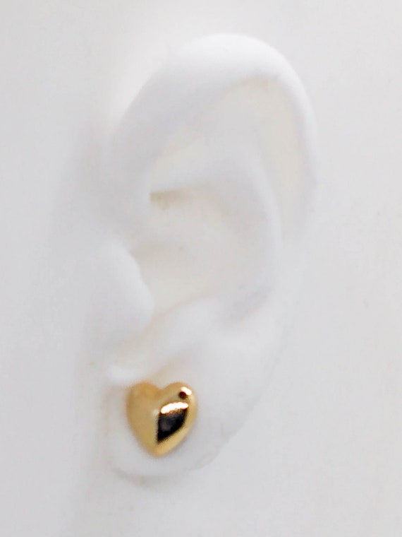 Vintage small gold tone heart shaped metal minima… - image 6