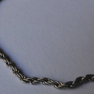 Vintage Thin Silver Tone Chain Bracelet 7 image 3