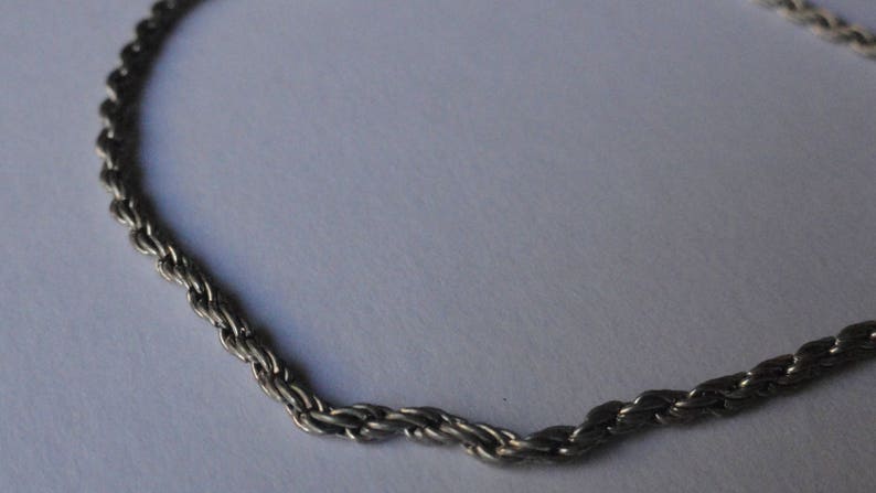Vintage Thin Silver Tone Chain Bracelet 7 image 3