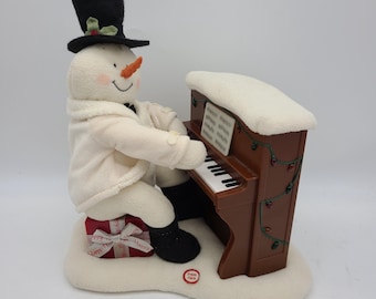 Hallmark Musical Snowman With Piano Plays Multiple Songs and