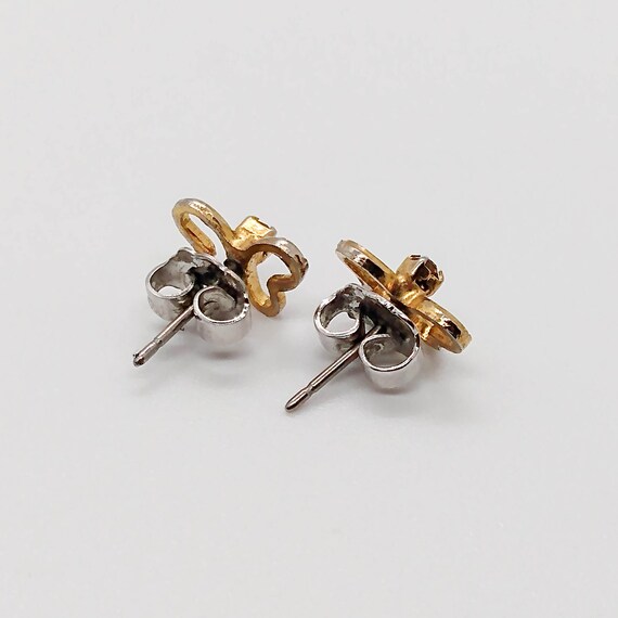 Vintage small butterfly pierced stud earrings : g… - image 4