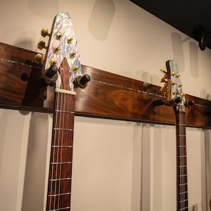 Guitar wall mount - Walnut guitar rack -  Instrument wall display - Guitar hook - Guitar stand - Guitar mount - Gift for musician - handmade