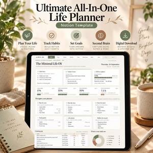 Budget Planner Notion Life Planner Dashboard Template ADHD Daily Planner Task Tracker Content Planner Remarkable Paper Pro OneNote Templates