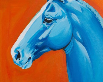 Kentucky "Stallion" Painting by artist Jerielle. Kentucky Pop Art Painting, Galerie Jerielle Painting, Original Artwork