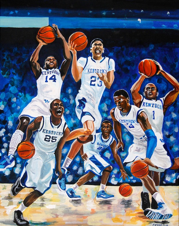 Buy 2012 KY Basketball Sports Art by Jerielle Signed Print Online