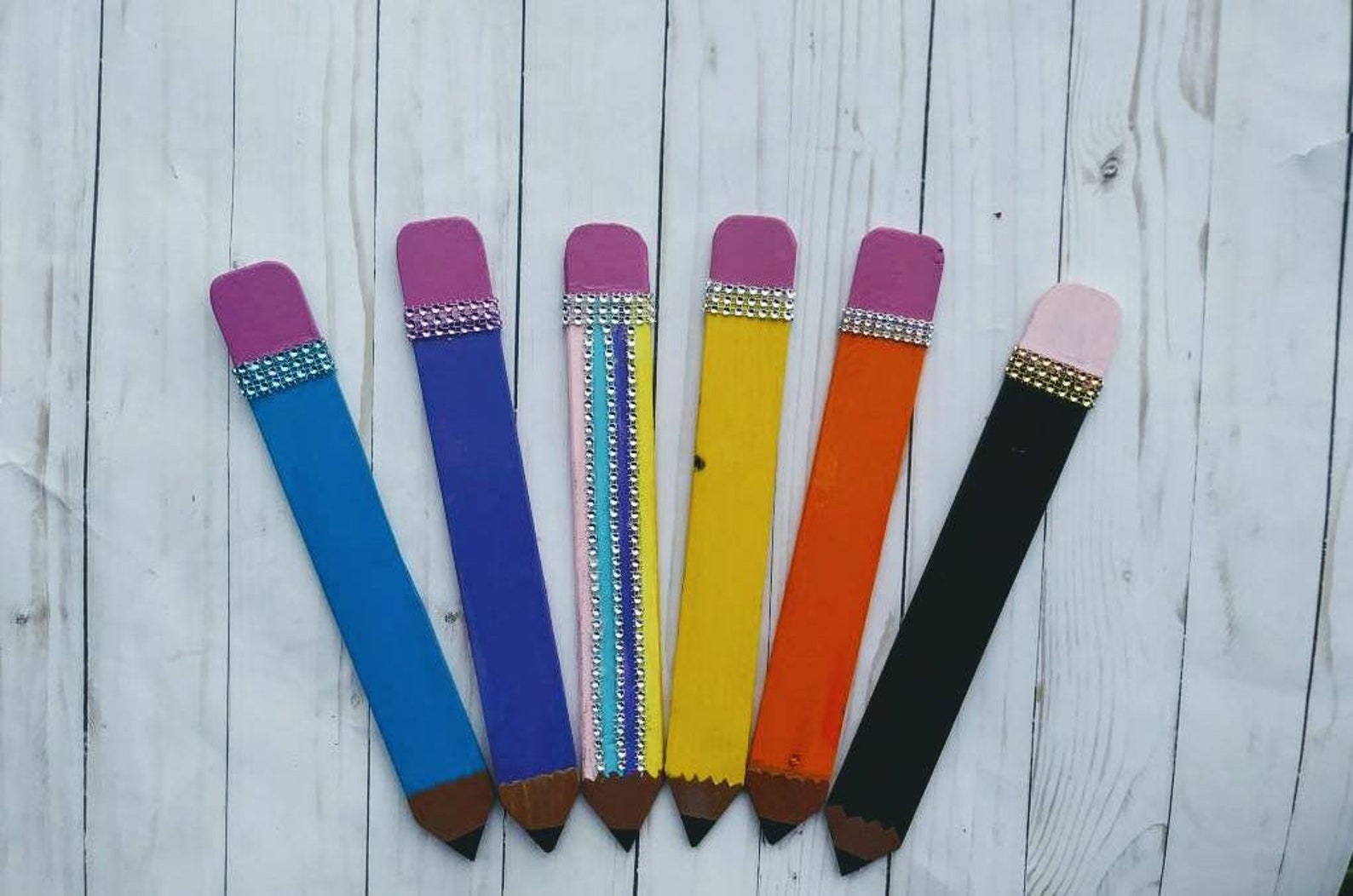 Wooden decorative pencils pencil decor faux pencils Etsy