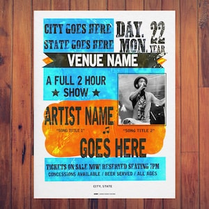 Custom Concert Poster - &quot;Osbourne&quot; - 18x24