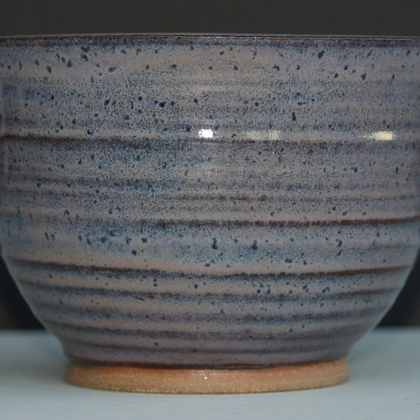 Purple Bowl with Blue Spots