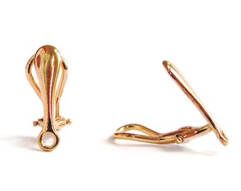Gold Plated Clip-On Jewellry Converted Earring Loop Finding 10x5mm 20 x Silver