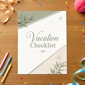 Checkliste für den Urlaub zum Ausdrucken, Packliste für die Reise, Reisevorbereitung, Abenteuerplanung, Urlaubsplaner, Packliste zum Ausdrucken