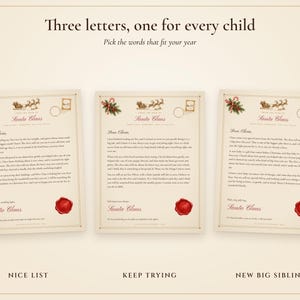 Personalized Letter from Santa, Nice List Certificate and North Pole Envelope, Santa Letter Set Printed with Your Child's Name image 4