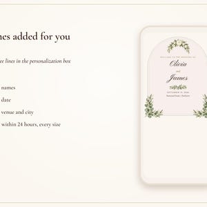 Wedding Welcome Sign Template, Sage Garden Watercolor Welcome to Our Wedding Sign, 18x24 24x36, Names Added for You image 5