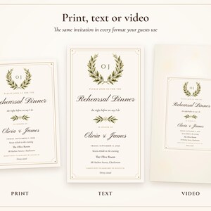 Three ways to send it: print the 5x7, text the phone invitation or share the tap-to-open video