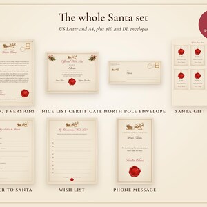 Personalized Letter from Santa, Nice List Certificate and North Pole Envelope, Santa Letter Set Printed with Your Child's Name image 3