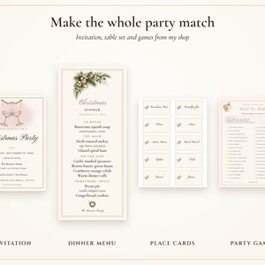 Christmas Cocktail Party Invitation, Blush and Gold Holiday Party Invite, Ink Line Coupe, Printable and Phone Invite 5x7 image 8