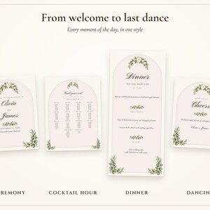 Wedding Sign Bundle, Sage Garden Watercolor Reception Suite with Seating Chart, Place Cards, Welcome Sign and 30 Signs, Names Typeset image 8
