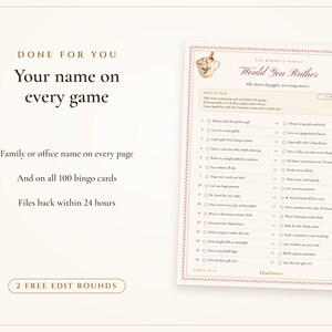 Pack de jeux pour fêtes de Noël : 20 jeux à imprimer (bingo, quiz, chasse au trésor), jeux de vacances pour adultes, enfants et bureau. image 7