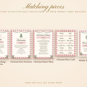 Christmas Cookie Exchange Invitation Printable, Cozy Plaid Cottage, Holiday Cookie Swap Party Invite 5x7 image 8