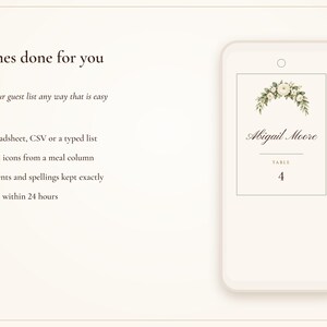 Tarjetas de mesa para bodas, nombres de invitados impresos para ti, tarjetas de nombre plegables planas y plegables con acuarela de Sage Garden, etiquetas colgantes para invitados. imagen 5