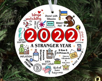 2022 Christmas Ornament, 2022 Memories Ornament, Year in Review Ornament, 2022 Gas Ornament, 2022 Queen Memorial Bauble, Christmas Decor