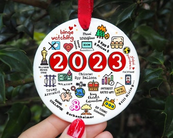 2023 Christmas Ornament, Major Events Ornament, Year to Remember Ornament, Funny 2023 Commemorative Ornament, Christmas Decor, Xmas Ornament