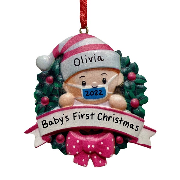 Baby Girl First Christmas Ornament Etsy