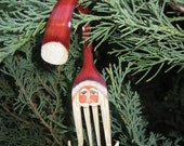 Curly Fork Santa Christmas Ornament Uncle Sam, RED CREAM New added 10 3