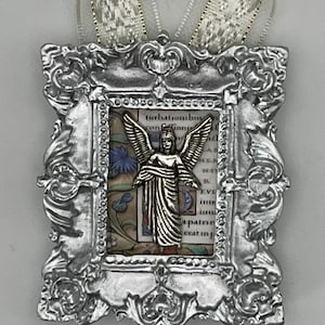 Guardian angel medallion ornament