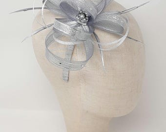 Cappello da Derby Kentucky con Fascinator, Blu Royal, Blu, Piattino