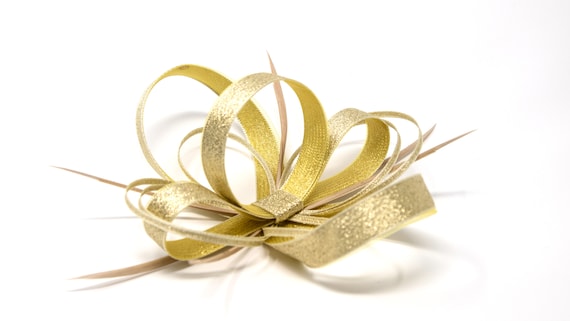 Metallic Gold Fascinator on a Comb 