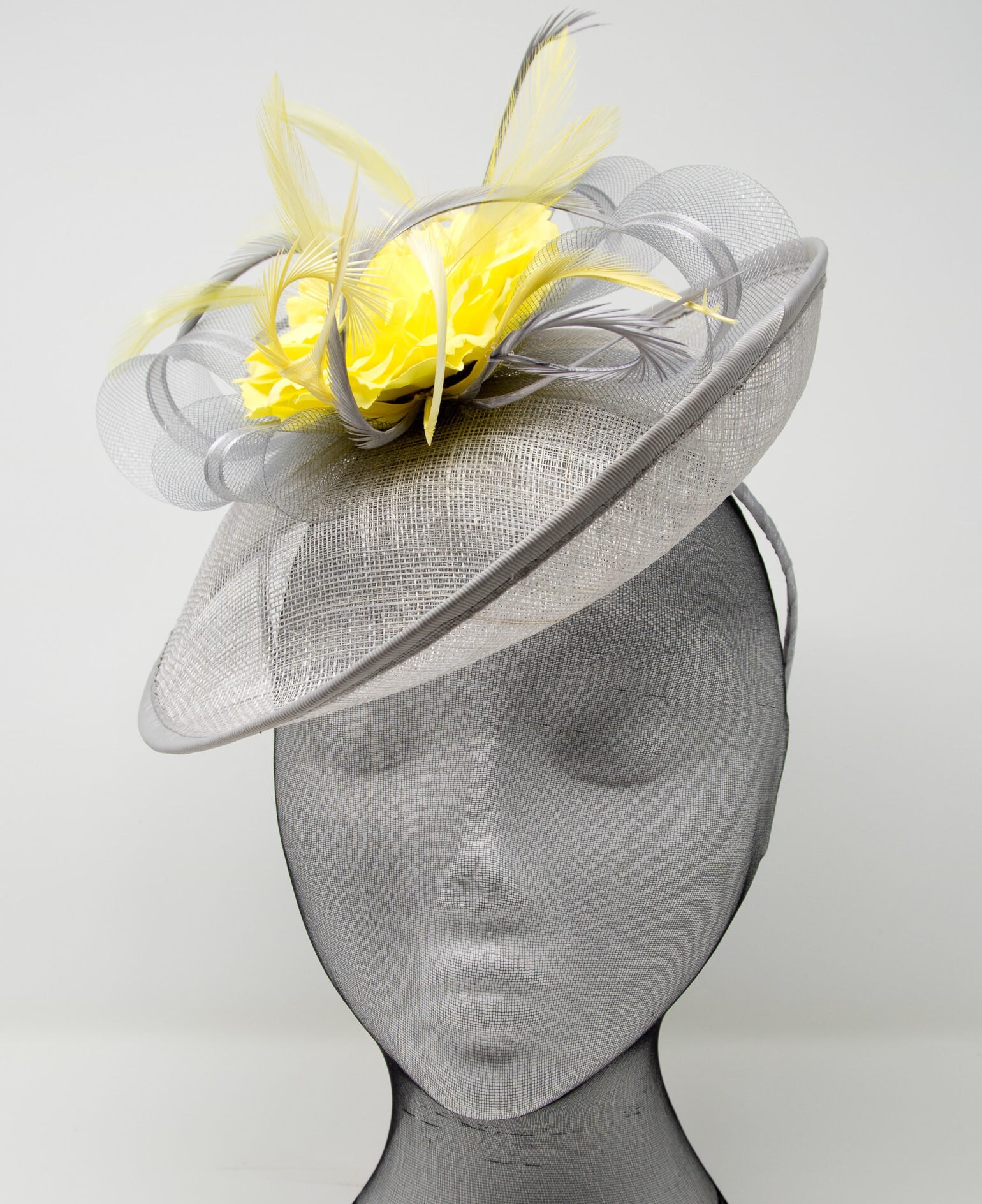 Lemon Yellow Hatinator Style Fascinator 