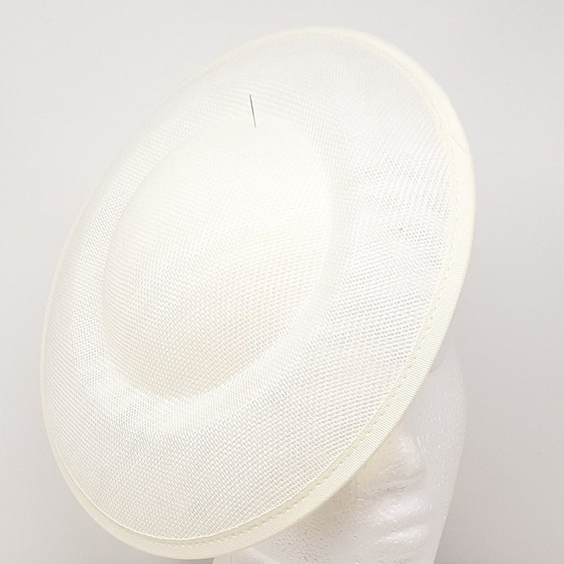 DIY hatinator fascinator base 26cm. Ivory